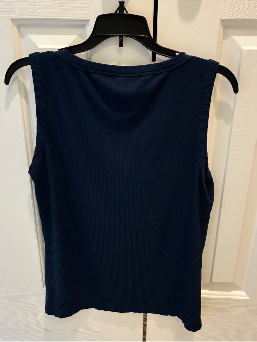 SPANX Ribbed Scoop Neck Top in Navy Blue - Picture 2 of 3